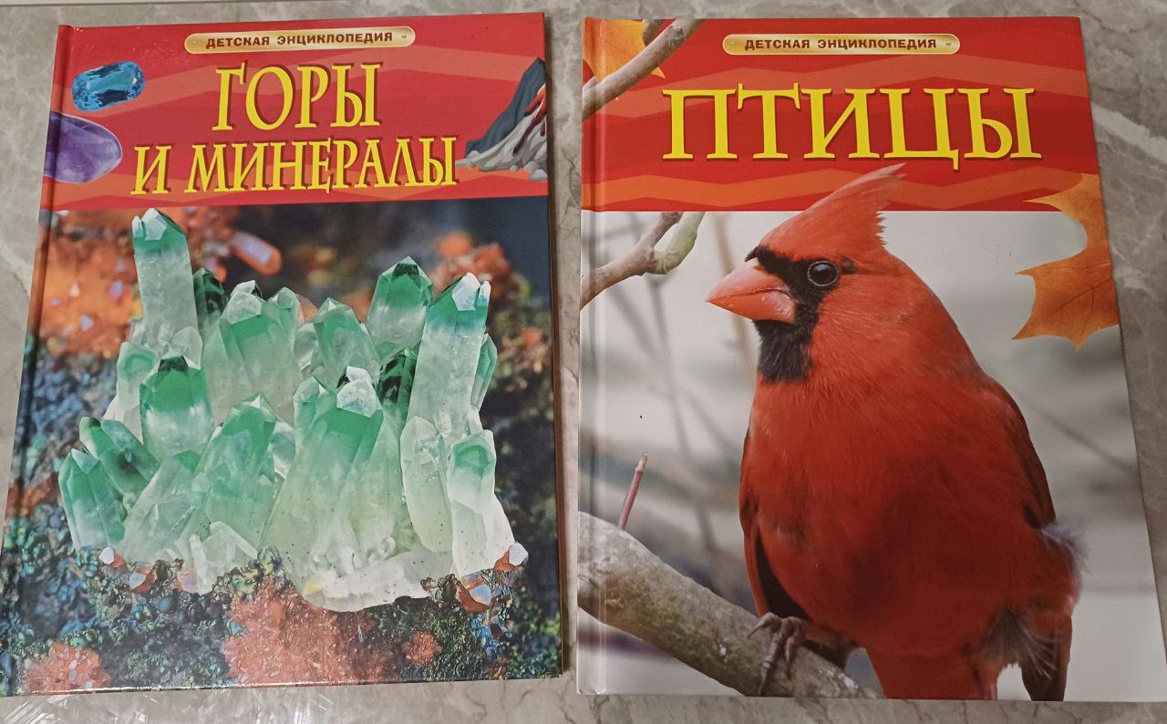 Детские энциклопедии Росмэн "Горы и минералы". "Птицы" с 6 лет